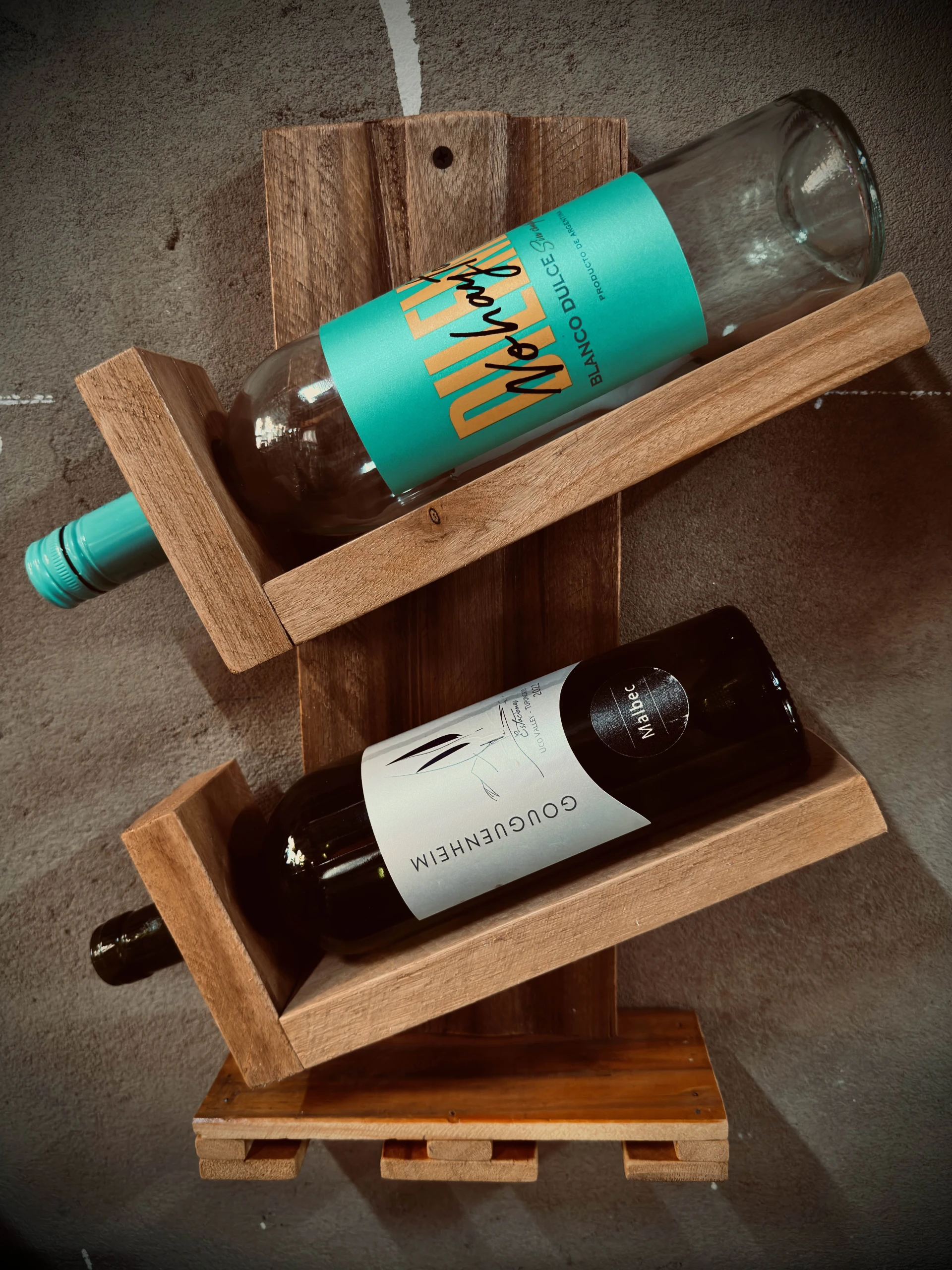 Botellero con soporte para copas